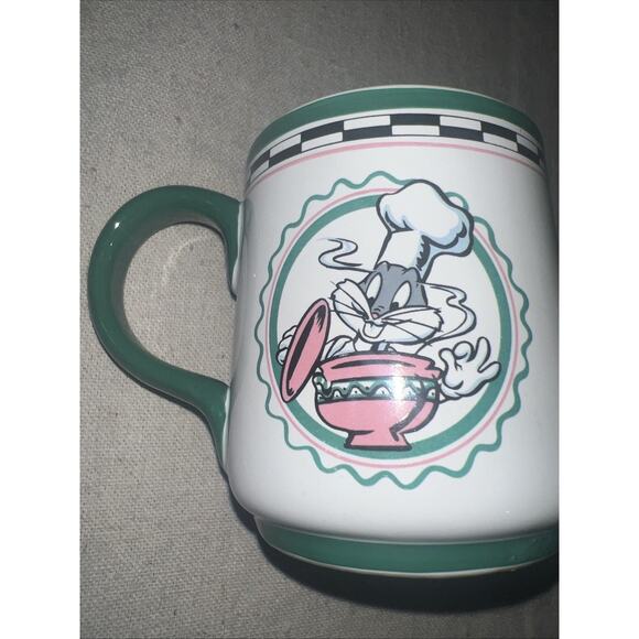 Vintage Bugs Bunny Chef Mug 1992 Warner Bros Studio Store Rascally Rabbit Aa - Picture 2 of 6